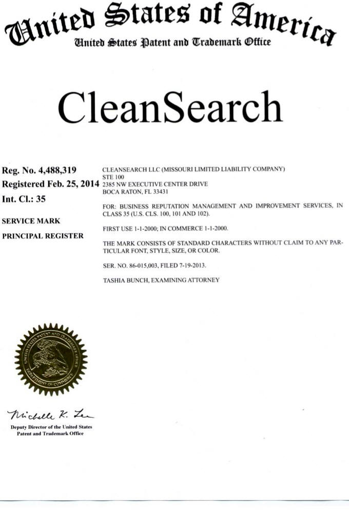 Clean Search Is a trademark